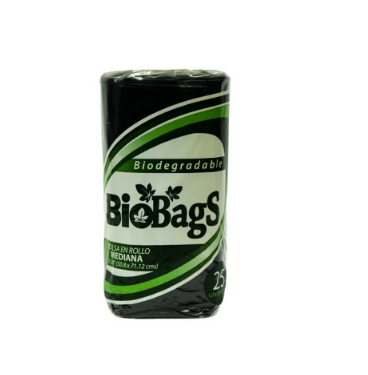 BOLSA MEDIANA NEGRA   ROLLO 25 UNIDADES