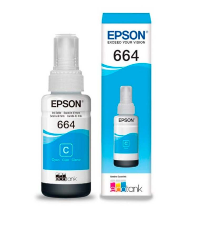 BOTELLA DE TINTA  T664 CIAN 70ML