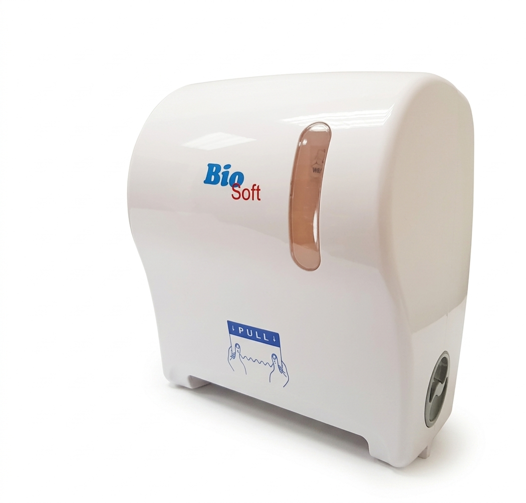  DISPENSADOR DE PAPEL TOALLA DE AUTOCORTE BLANCO