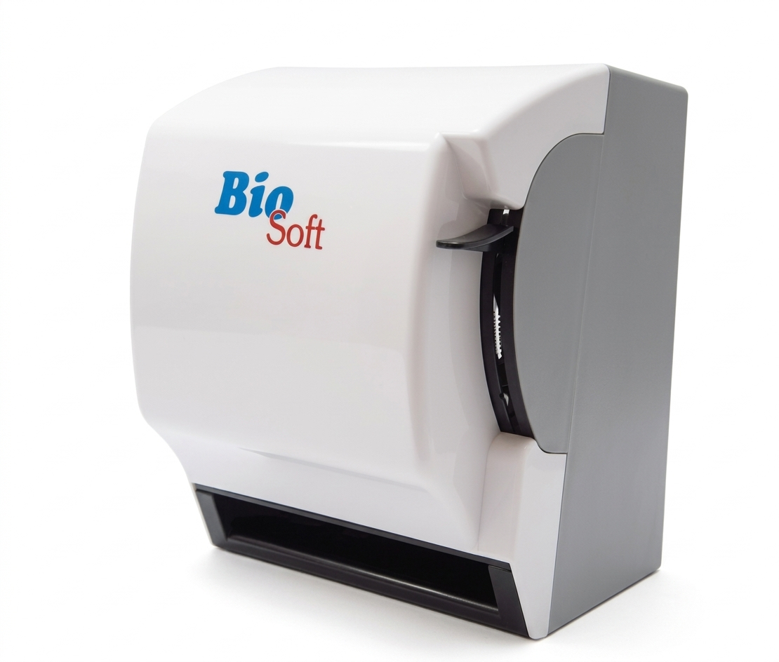 DISPENSADOR DE PAPEL TOALLA DE PALANCA BLANCO