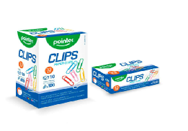 CLIP  STANDAR COLOR CAJA DE 100 UNI.