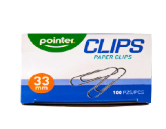 CLIP  STANDAR NIQUELADO CAJA DE 100 UNID.
