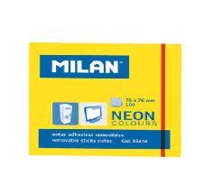 NOTAS ADHESIVAS 3X3 100 HOJAS AMARILLO NEON