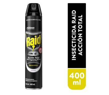INSECTICIDA RAID AEROSOL ACCIÓN TOTAL - 400 ML