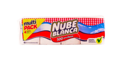 SERVILLETA NUBE COLOR BLANCA - 500 UDS