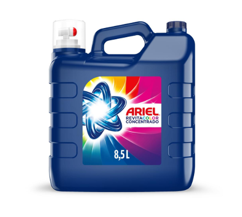 DETERGENTE LÍQUIDO PARA ROPA REVITACOLOR REMOVEDOR DE MANCHAS 8.5 L / 140 LAVADAS