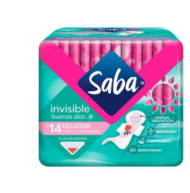 SABA INVISIBLE DELGADA FLUJO MODERADO CON ALAS - 14 UDS